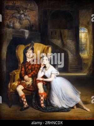 Marie Taglioni and her brother Paul in the ballet 'La Sylphide'. Museum: Musée des Arts Décoratifs, Paris. Author: François-Gabriel Lépaulle. Stock Photo