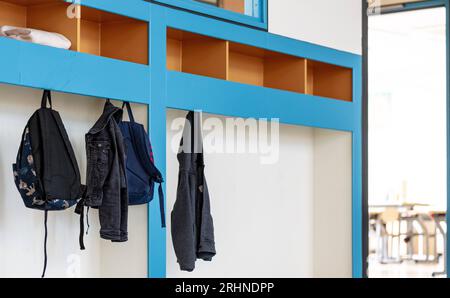 COTHEN - Preparations for the first day of school in a public primary school. Primary and secondary schools in the center of the country are about to start again after six weeks off. ANP FREEK VAN DEN BERGH netherlands out - belgium out Stock Photo
