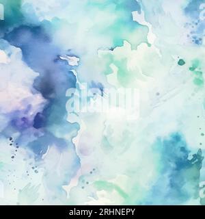 Pastel coloured hand painted watercolour background Stock Vector