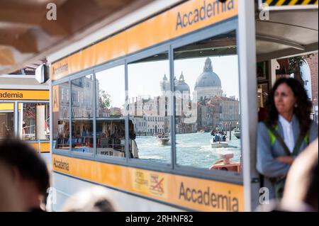 Vaporetto Station Accademia, Venezia Venice Stock Photo