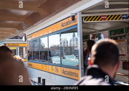 Vaporetto Station Accademia, Venezia Venice Stock Photo