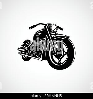 Vector vintage flat motorcycle icon design Stock Vector