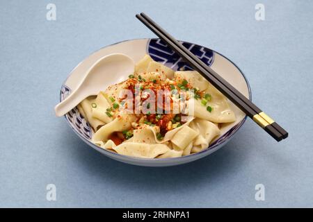 Biangbiang noodles, Chinese Shaanxi cuisine Stock Photo