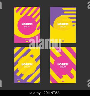 Colorful Patterned template Designs Stock Vector
