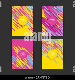 Colorful Patterned Flyer Designs Stock Vector