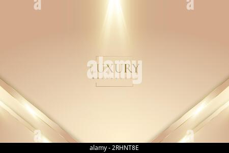 Abstract Luxury Gold Background with Light Rays Effect Stock Vector