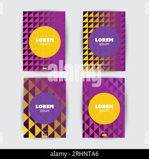 Colorful Patterned Flyer Designs Stock Vector