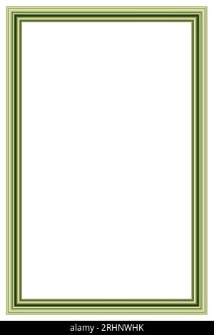 Vertical frame for photo and design with aspect ratio 2 to 3 on a white background. Creative frame consisting of many colored lines. Stock Photo