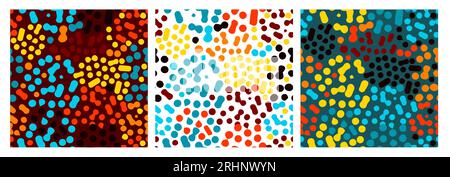 Seamless background of colored dots. Vector illustration Stock Vector