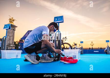 03 Leo Bergere (FRA) during the 2023 World Triathlon Olympic & Paralympic Games Test Event, on August from 17 to 20, 2023 in Paris, France Stock Photo