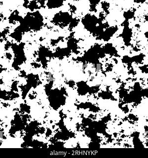 Delicate black ink dots on white background seamless pattern. Soft abstract geometric pattern. Dots specks, flecks, stains seamless pattern Stock Photo