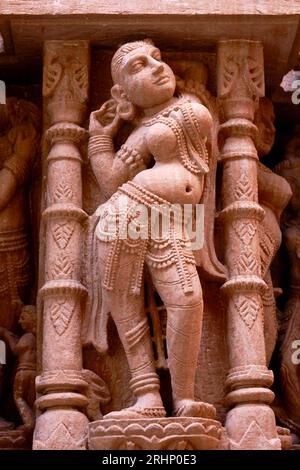 India, state of Rajasthan, Osiyan (or Osian), small town at the gates of the Thar desert, the Jain Mahavira temple founded in the 8th century Stock Photo