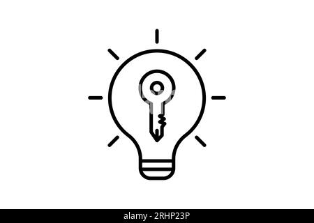 Key Idea icon. Icon related to Search Engine Optimization. suitable for web site design, app, user interfaces. line icon style. Simple vector design e Stock Vector
