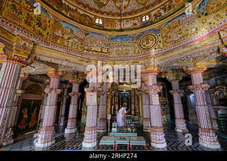 India, Rajasthan State, Bikaner, Seth Bhandasar Jain Temple Stock Photo