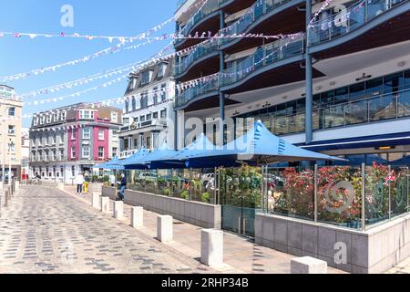 Sirocco Terrace, The Royal Yacht Hotel, Weighbridge Place, St Helier, Jersey, Channel Islands Stock Photo