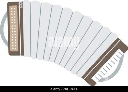 Accordion. Musical instruments silhouette. Vector illustration. Stock Vector