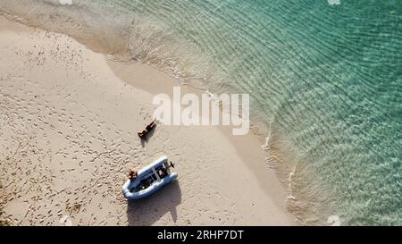 Aerial views of different islands in the Kingdom of Tonga Stock Photo