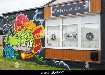 Elgin Speed Ink Sherwin Ink, Elgin, Moray, UK. 18th Aug, 2023. This is the Tattoo ...