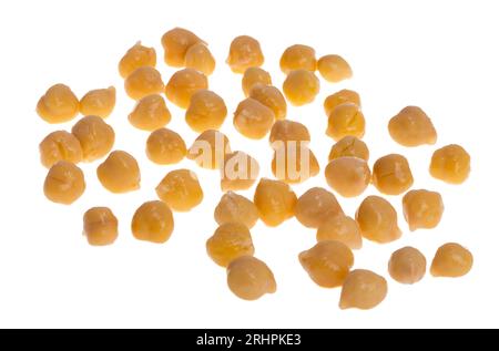 boiled chickpeas isolated on white background Stock Photo