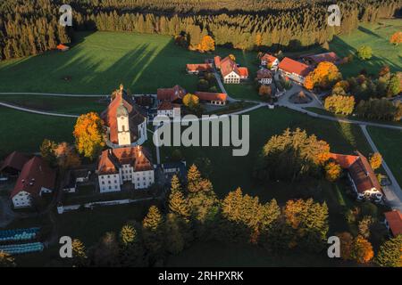 Wieskirche pilgrimage church, UNESCO World Heritage Site, Steingaden, Upper Bavaria, Bavaria, Germany Stock Photo