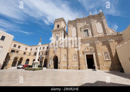View at the Cathedral of Saint John the Baptist in Brindisi Italy Stock Photo