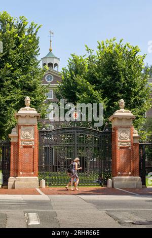 Van Wickle Gates at Brown University, founded 1764, Providence, Rhode Island, USA. Stock Photo