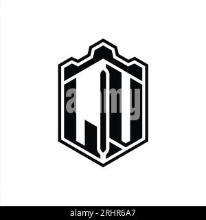 LV Logo monogram letter with triangle shape slice isolated outline design  template Stock Photo - Alamy