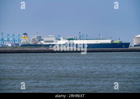 LNG import terminal tanks for liquefied natural gas in the seaport of ...