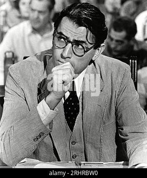 YO KILL A MOCKINGBIRD  1962 Universal Pictures film with Gregory Peck as lawyer Atticus Finch Stock Photo