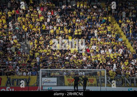 Breda, Netherlands. 18th Aug, 2023. BREDA, NETHERLANDS - AUGUST 18: fans of NAC Breda during the Dutch Keuken Kampioen Divisie match between NAC Breda and Jong AZ at Rat Verlegh Stadion on August 18, 2023 in Breda, Netherlands. (Photo by Gabriel Calvino Alonso/Orange Pictures) Credit: Orange Pics BV/Alamy Live News Stock Photo