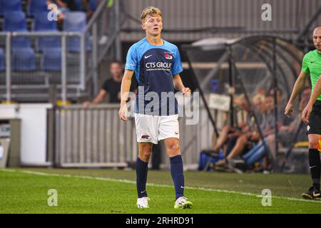 Breda, Netherlands. 18th Aug, 2023. BREDA, NETHERLANDS - AUGUST 18: Misha Engel of Jong AZ during the Dutch Keuken Kampioen Divisie match between NAC Breda and Jong AZ at Rat Verlegh Stadion on August 18, 2023 in Breda, Netherlands. (Photo by Gabriel Calvino Alonso/Orange Pictures) Credit: Orange Pics BV/Alamy Live News Stock Photo