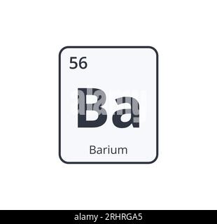 Barium Chemical Symbol.  Stock Vector