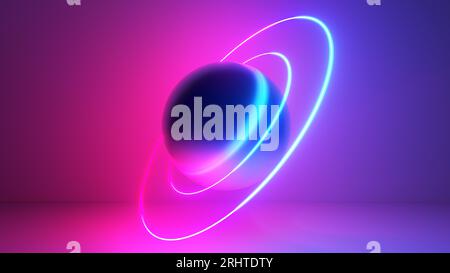 Ringed planet, illustration Stock Photo