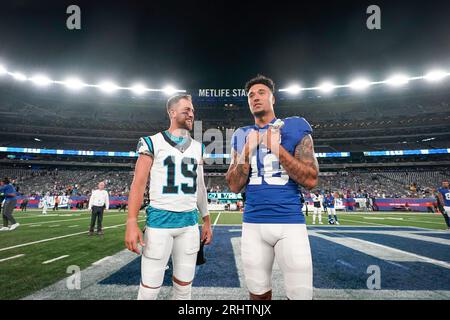 December 18 2022: New York Giants wide receiver Isaiah Hodgins (18) runs  the ball during the NFL game between the New York Giants and the Washington  Commanders in Landover, MD. Reggie Hildred/CSM/Sipa