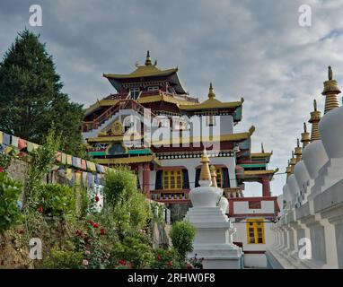 kalimpong, west bengal, india, 05.27.2023 top view of shrines in a budhdhist monastery Stock Photo