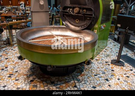 Milan , Italy  - 08 17 2023 : Starbucks roasting cafe store coffee house chain in milan italy Stock Photo