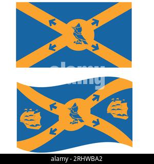 Waving flag of Halifax. Halifax flag on white background. flat style. Stock Photo