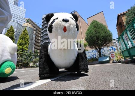 Tokyo May 3 2023: panda car in Tokyo, in Hanayashiki, Hanayashiki is one of oldest amusement park in Japan. Stock Photo