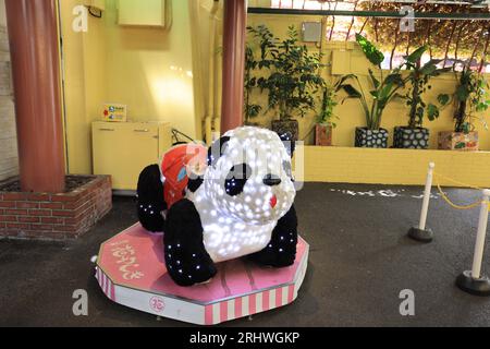 Tokyo May 3 2023: panda car in Tokyo, in Hanayashiki, Hanayashiki is one of oldest amusement park in Japan. Stock Photo