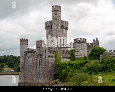 Old celtic castle tower, Blackrock castle in Ireland. Blackrock Observatory fortress Stock Photo