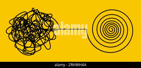 Stress psychology abstract concept life education concept. Psychology process evolution chaos problem psychotherapy mind design. Stock Vector