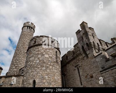 Old celtic castle tower, Blackrock castle in Ireland. Blackrock Observatory fortress Stock Photo