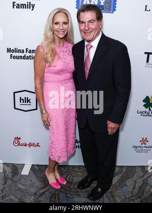 June 12, 2019 - Los Angeles, California, U.S. - 12 June 2019 - Los Angeles,  California - Ron Cey, Fran Cey, Steve Garvey, Candace Garvey. Los Angeles  Dodgers Foundation Blue Diamond Gala