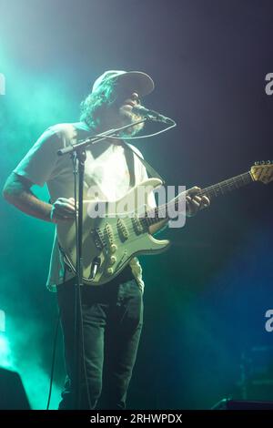 Glanusk Park, UK. Friday, 18 August, 2023. Slowdive performing at the 2023 Green Man Festival in Glanusk Park, Brecon Beacons, Wales. Photo date: Friday, August 18, 2023. Photo credit should read: Richard Gray/Alamy Live News Stock Photo