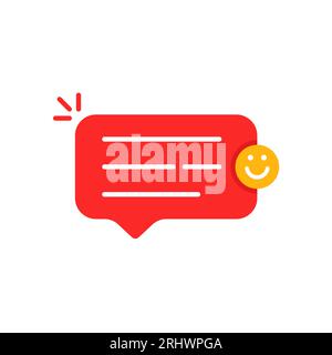 simple red good feedback speech bubble Stock Vector