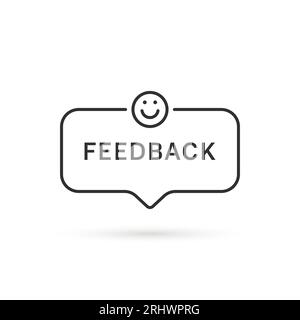 feedback like smile with linear bubble Stock Vector
