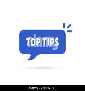 cartoon speech bubble like top tips Stock Vector