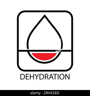 dehydration icon. water drop icon in vector. Stock Vector