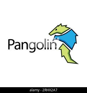 pangolin logo design vector. vector illustration of pangolin icon ...