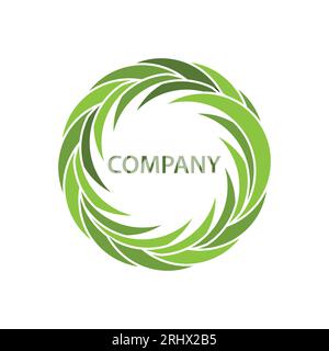 Green leaf ecology nature element. logo design vector illustration. leaves green nature logo and symbol. Stock Vector